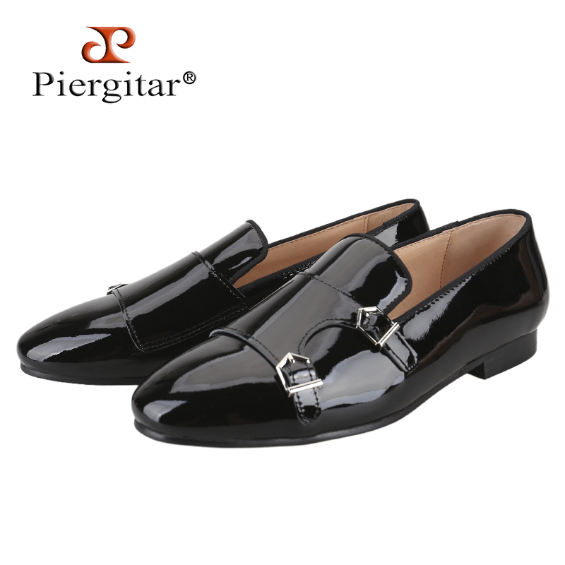 Men'S Formal Party Wear Shoes - Piergitar Yeni Siyah Renk Rugan erkek