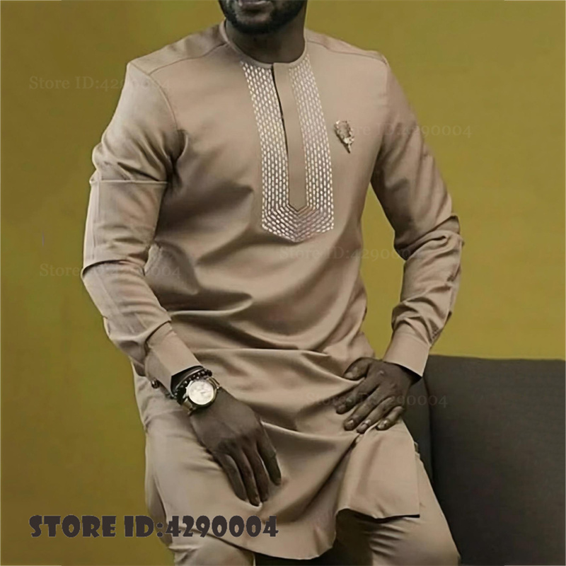 Men'S Formal Ethnic Wear - Afrika Geleneksel Elbisesi Erkek Takımı Uzun