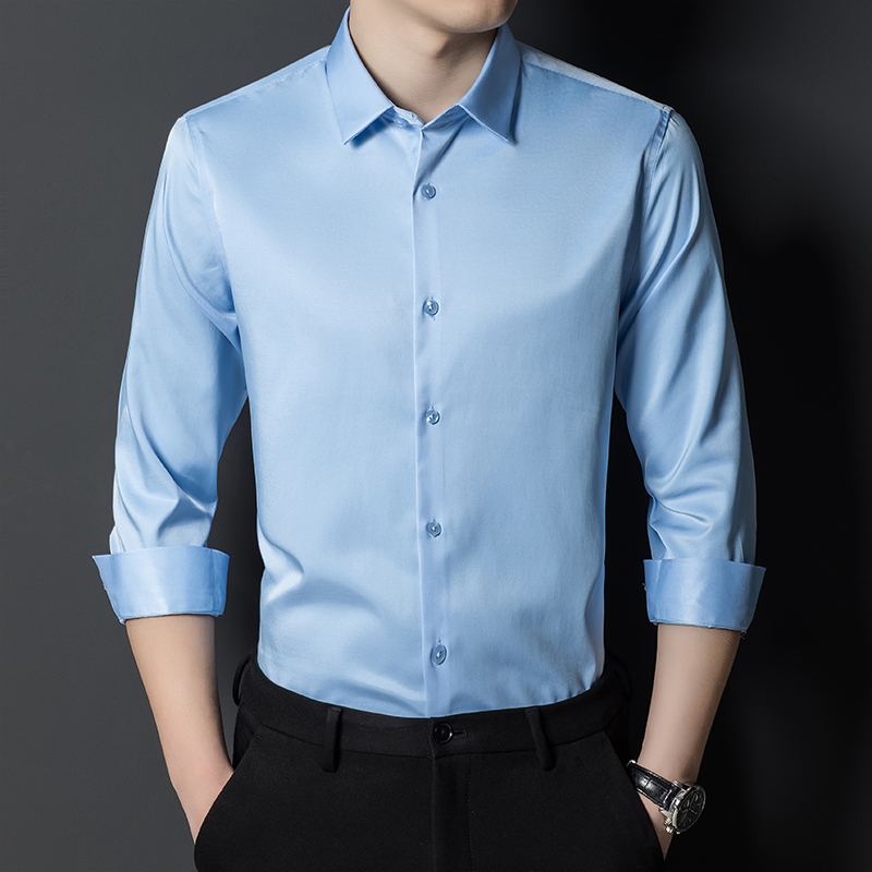 Men Formal Office Wear Shirts - Erkek Dut İpek Gömlek Klasik İş