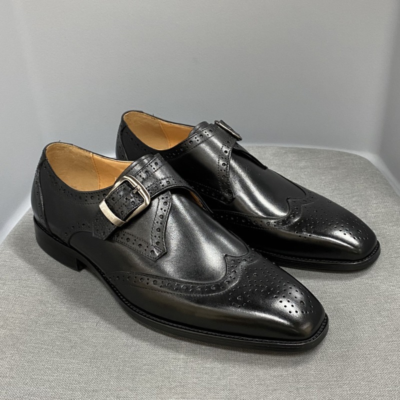 Men'S Formal Party Wear Shoes - Erkek Günlük Ayakkabıları Oyma Deri Tek