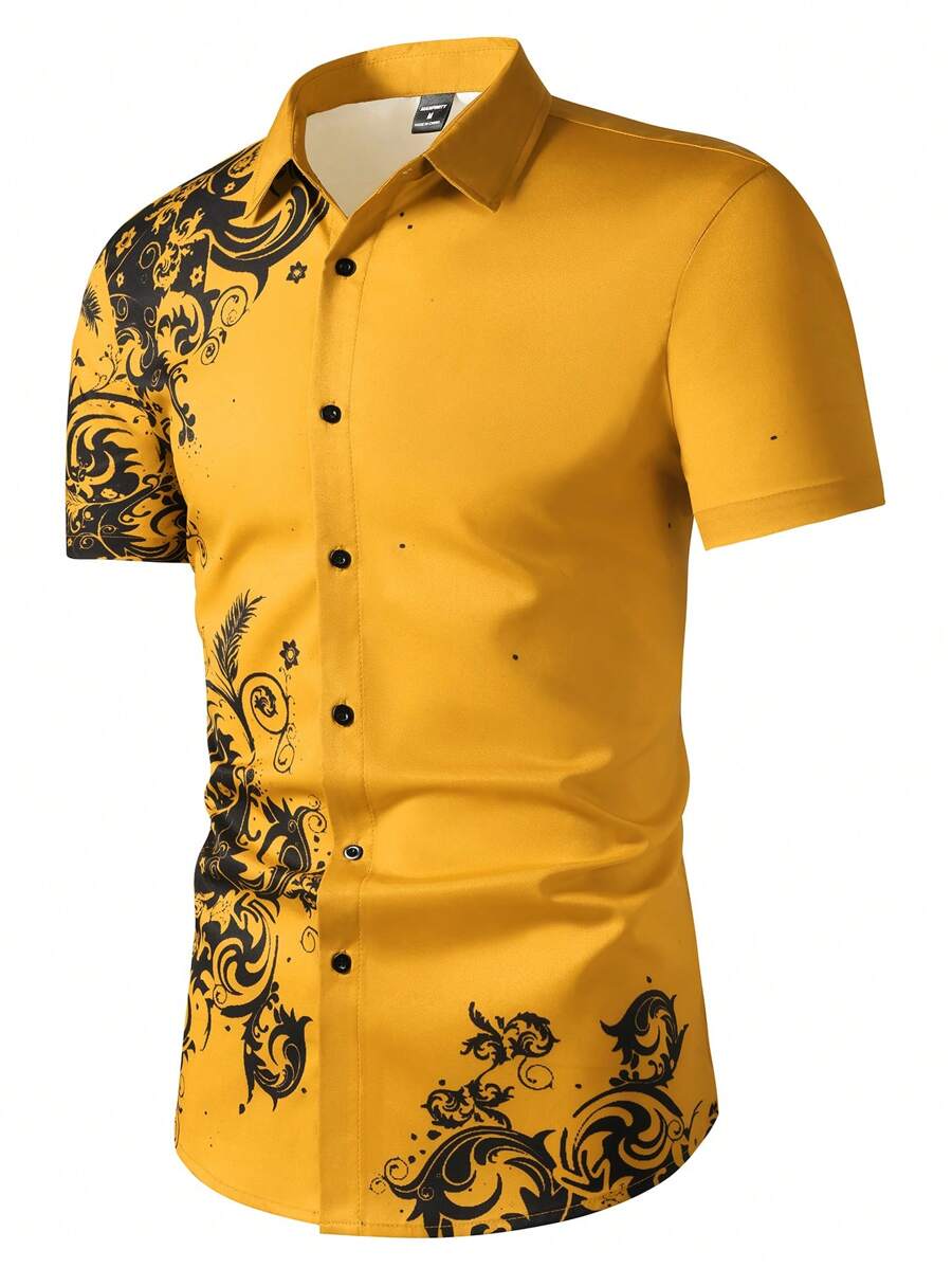 Mens Formal - Manfinity Homme Erkek Günlük Retro Desenli