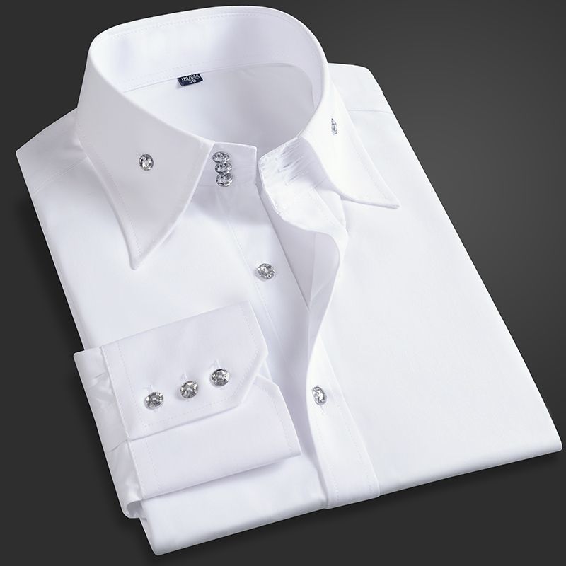 Men Formal Office Wear Shirts - İlkbahar Sonbahar erkek Yönetici Gömlek Kore