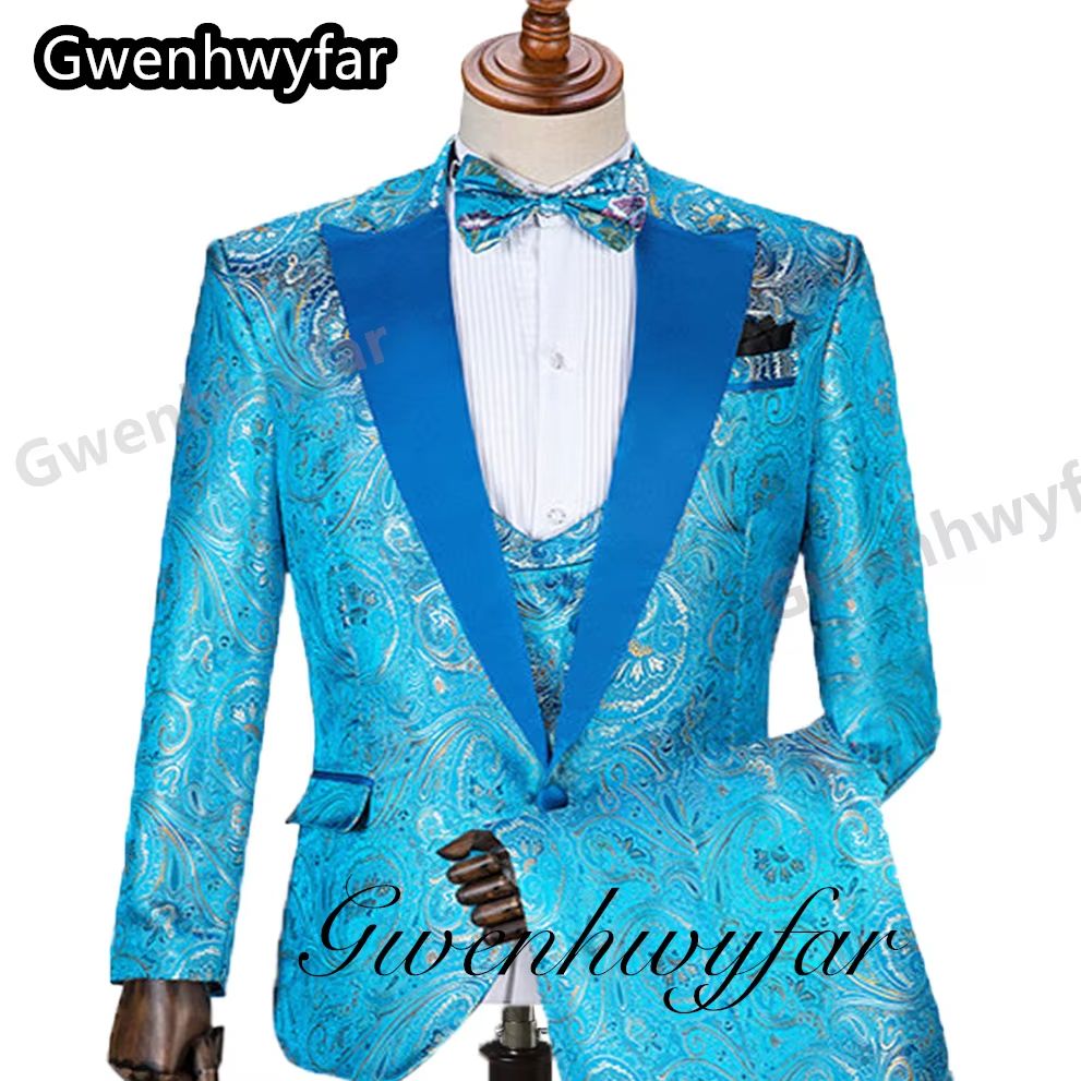 Men Formal Wear Pants - Gwenhwyfar Desen Erkek Takım Elbise Evlilik