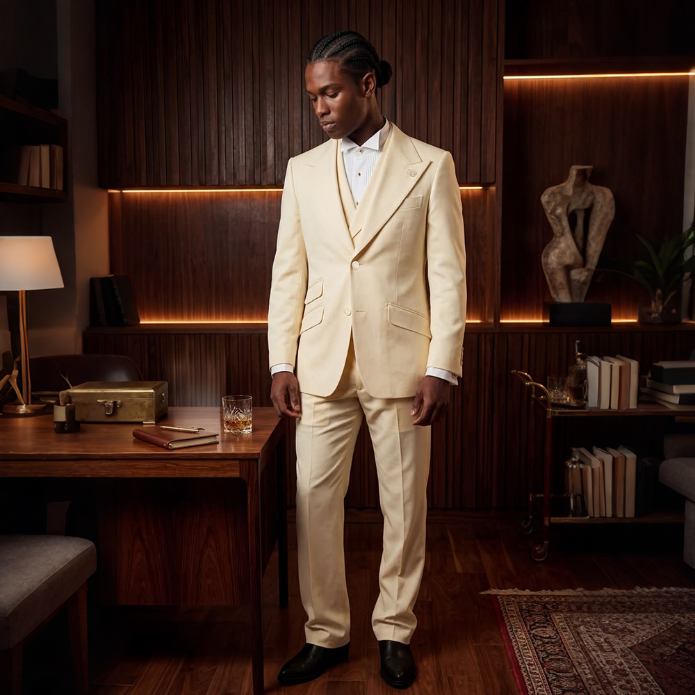 Resmi Erkek Krem 3 Parça Takım - Men'S Formal Evening Wear incelemesi ve fiyatı