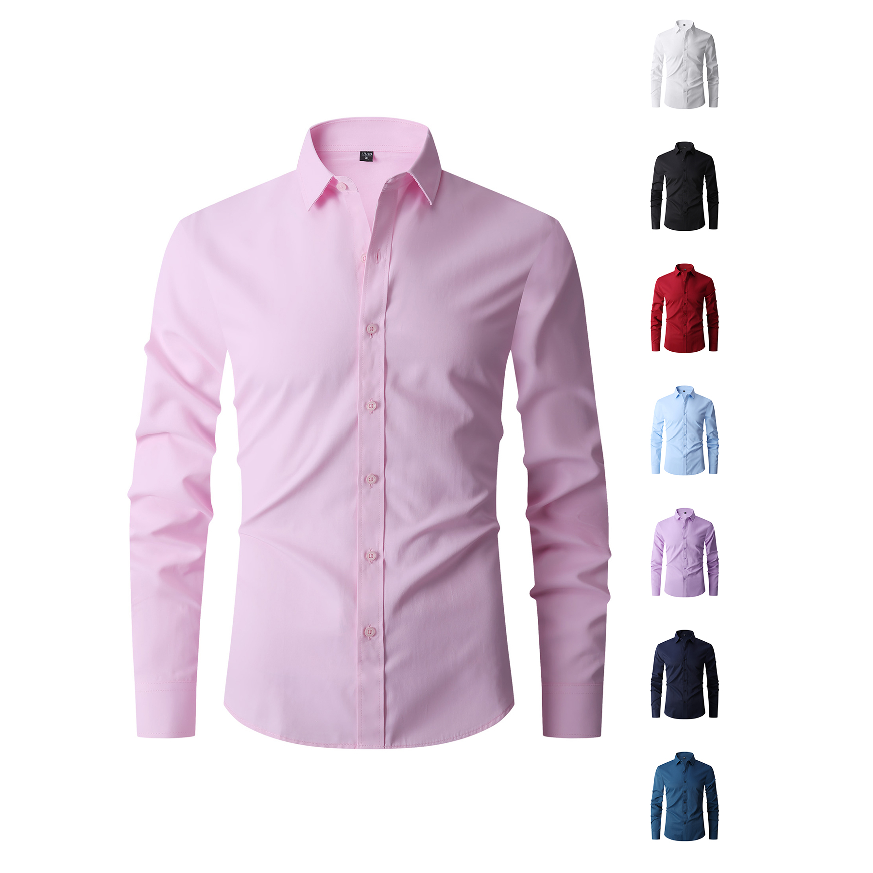 Kaliteli Yaz Pamuklu erkek Uzu - Men Formal Office Wear Shirts incelemesi ve fiyatı