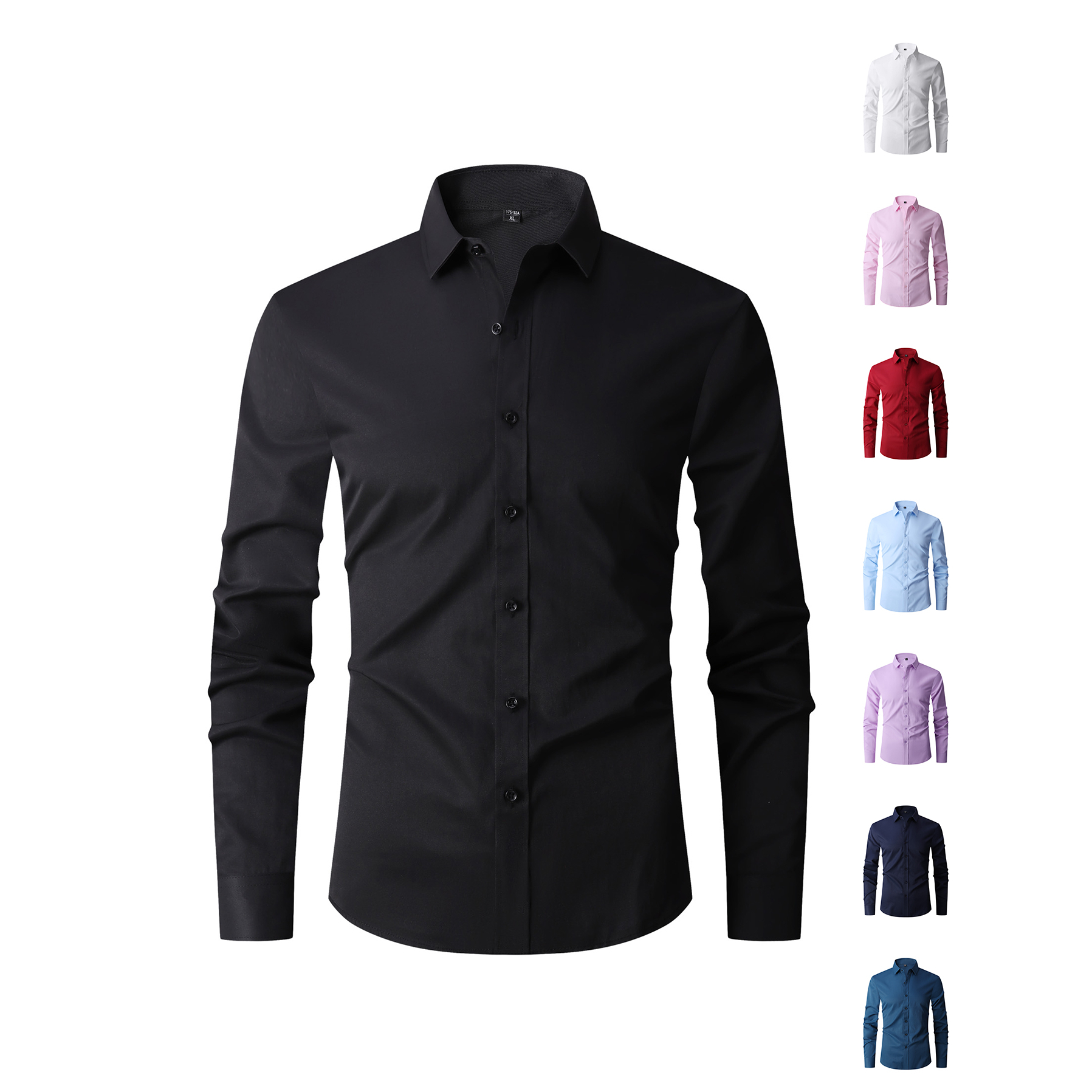 Kaliteli Yaz Pamuklu erkek Uzu - Men Formal Office Wear Shirts incelemesi ve fiyatı