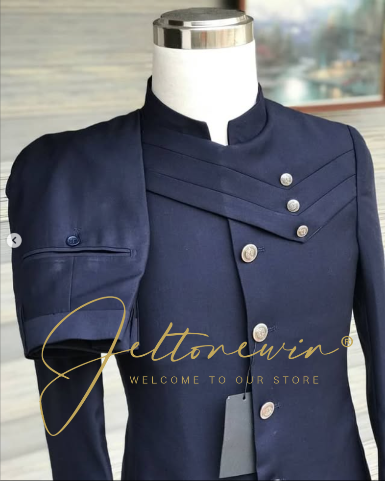 Askeri Tarzı Dik Yaka ve Çapra - Men Formal Wear For Wedding incelemesi ve fiyatı