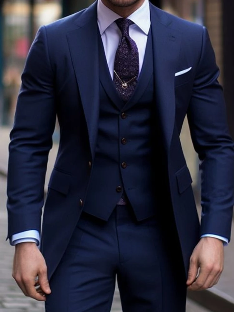 Lacivert 3 Parça Rahat Erkek T - Men Formal Wear For Wedding incelemesi ve fiyatı