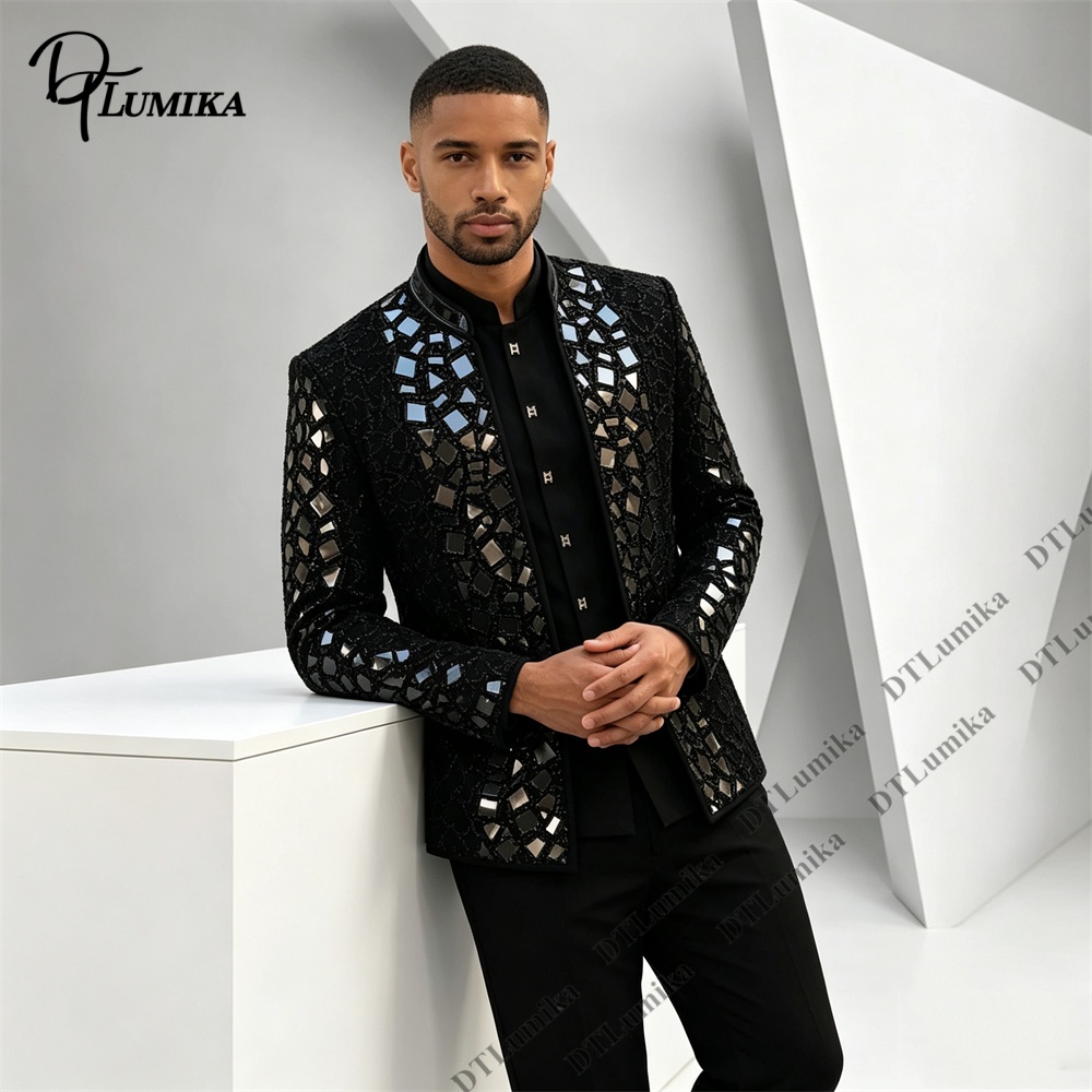 Erkekler Siyah Mandarin Yaka T - Men Formal Wear Pants incelemesi ve fiyatı