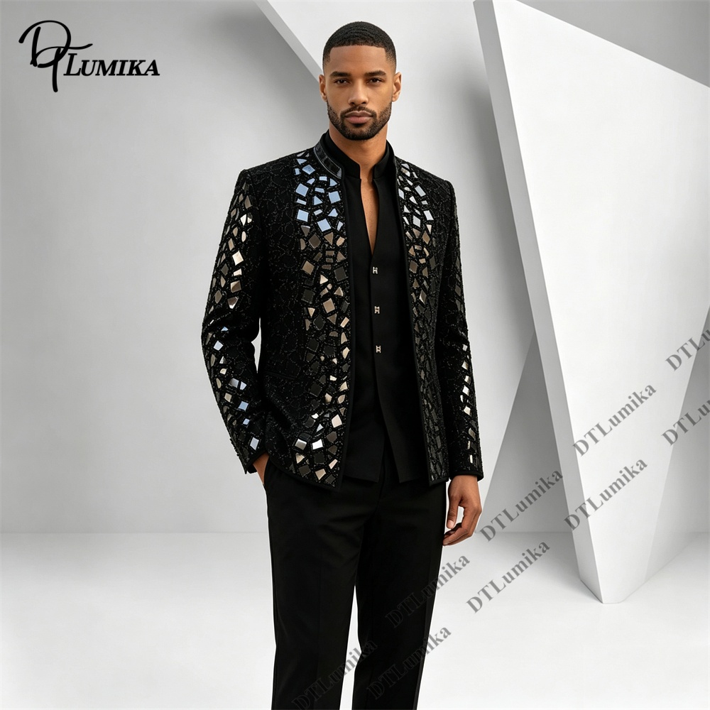 Erkekler Siyah Mandarin Yaka T - Men Formal Wear Pants incelemesi ve fiyatı