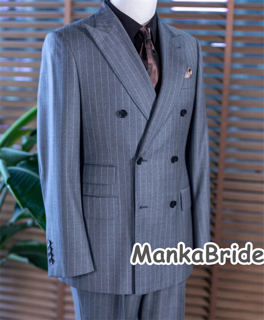 Gri Çizgili Kruvaze Klasik Erk - Men Formal Wear Pants incelemesi ve fiyatı