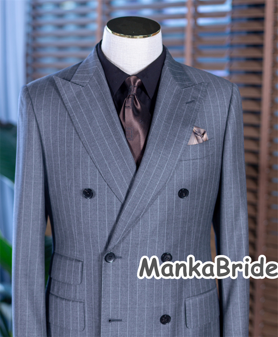 Gri Çizgili Kruvaze Klasik Erk - Men Formal Wear Pants incelemesi ve fiyatı