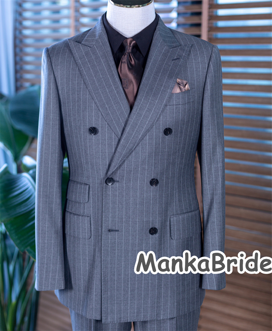 Gri Çizgili Kruvaze Klasik Erk - Men Formal Wear Pants incelemesi ve fiyatı