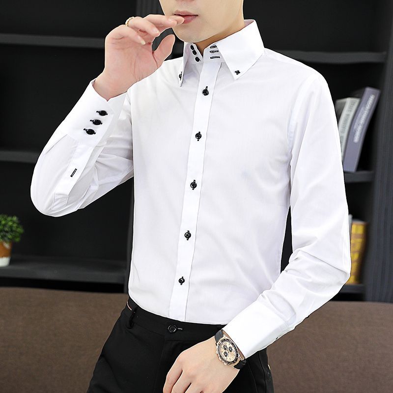 İlkbahar Sonbahar erkek Yöneti - Men Formal Office Wear Shirts incelemesi ve fiyatı