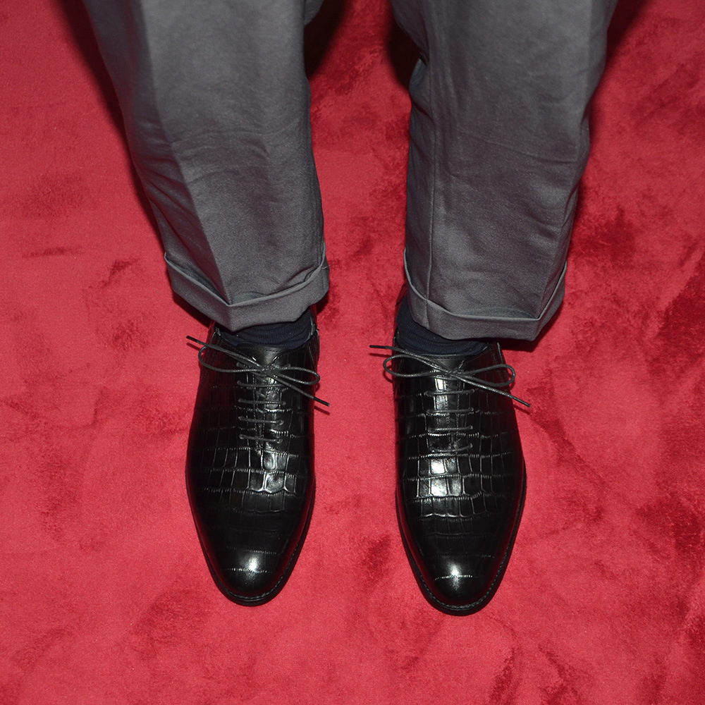 Erkek Siyah Timsah Desenli Der - Men'S Formal Party Wear Shoes incelemesi ve fiyatı